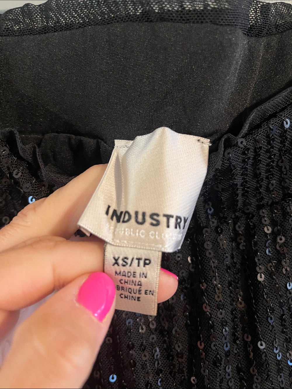Industry‎ Black Sequin Jogger Pants size xs - Picture 3 of 7